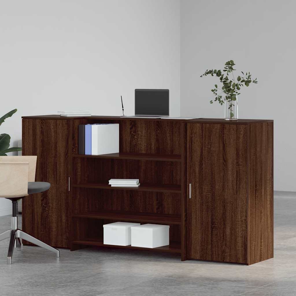 Banco Reception Rovere Marrone 200x50x103,5cm Legno Multistrato
