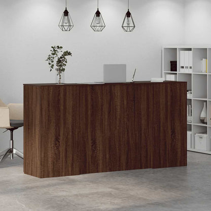 Banco Reception Rovere Marrone 200x50x103,5cm Legno Multistrato