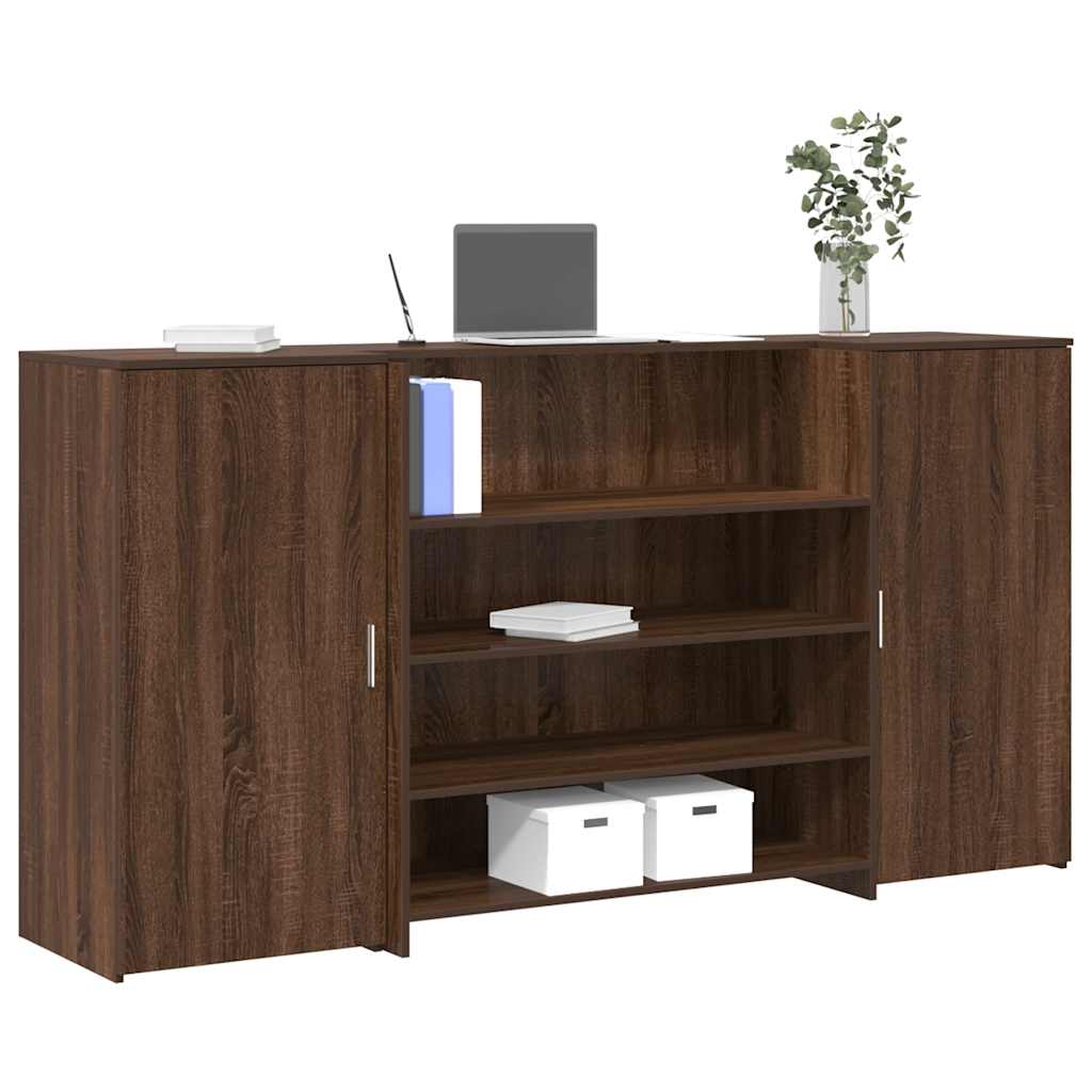 Banco Reception Rovere Marrone 200x50x103,5cm Legno Multistrato