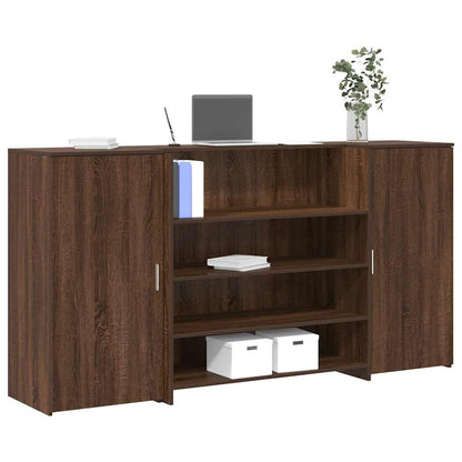 Banco Reception Rovere Marrone 200x50x103,5cm Legno Multistrato