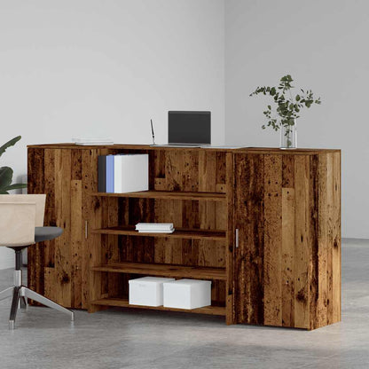 Banco Reception Legno Vecchio 200x50x103,5 cm Legno Multistrato