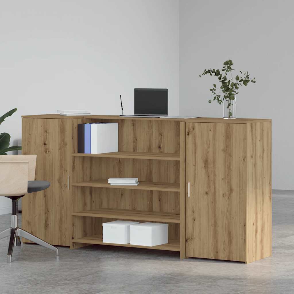 Banco Reception Rovere Artigianale 200x50x103,5cm in Truciolato