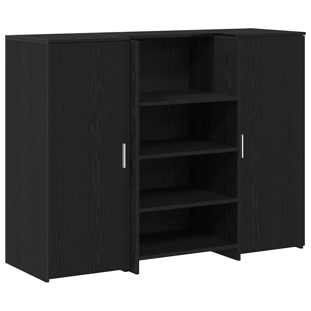 Banco Reception Rovere Nero 135x50x103,5 cm Legno Multistrato