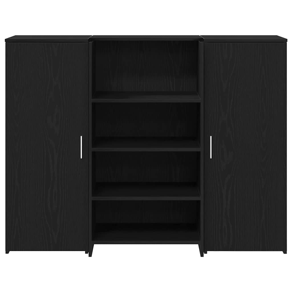Banco Reception Rovere Nero 135x50x103,5 cm Legno Multistrato