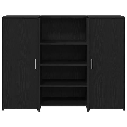 Banco Reception Rovere Nero 135x50x103,5 cm Legno Multistrato