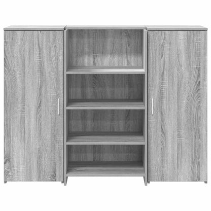 Banco Reception Grigio Sonoma 135x50x103,5 cm Legno Multistrato