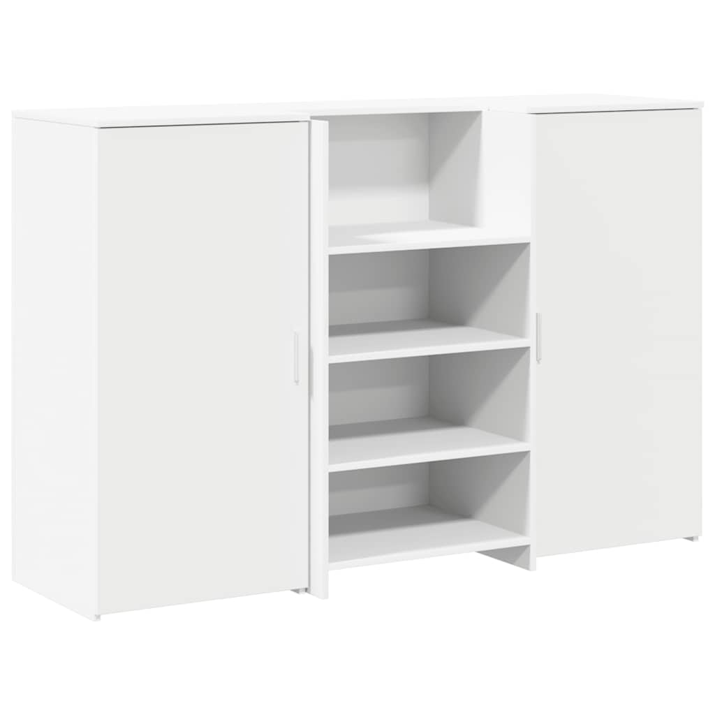 Banco Reception Bianco 155x50x103,5 cm in Legno Multistrato