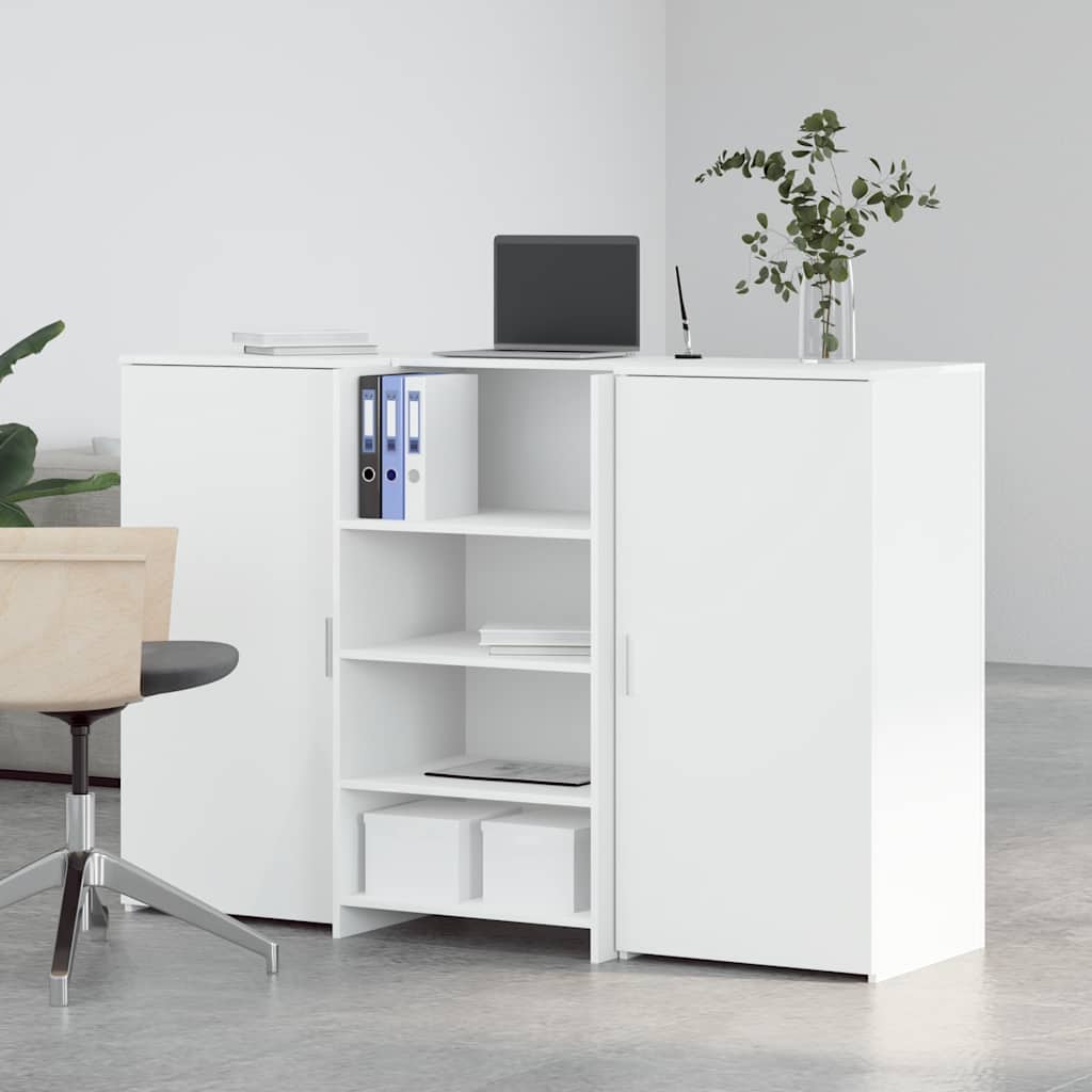 Banco Reception Bianco 155x50x103,5 cm in Legno Multistrato
