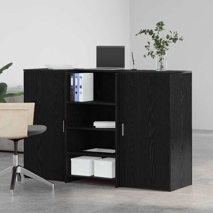 Banco Reception Rovere Nero 155x50x103,5 cm Legno Multistrato