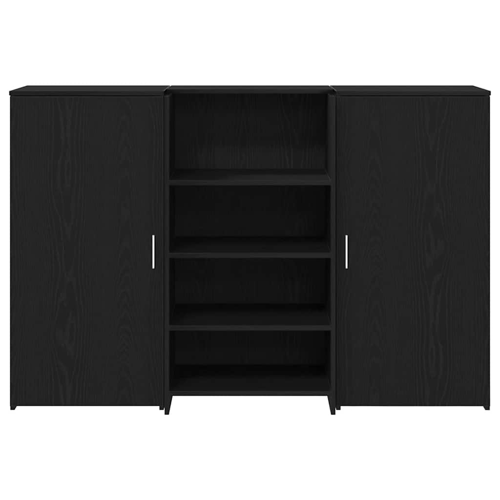 Banco Reception Rovere Nero 155x50x103,5 cm Legno Multistrato