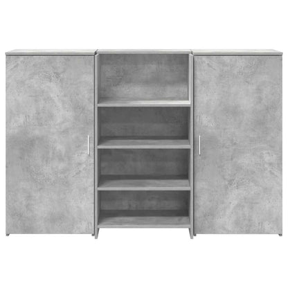 Banco Reception Grigio Cemento 155x50x103,5cm Legno Multistrato