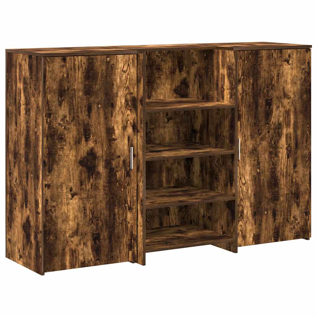Banco Reception Rovere Fumo 155x50x103,5cm in Legno Multistrato