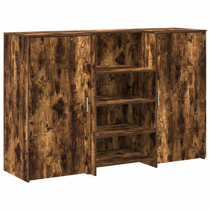 Banco Reception Rovere Fumo 155x50x103,5cm in Legno Multistrato