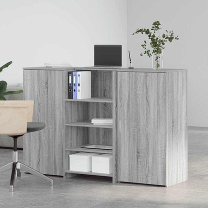 Banco Reception Grigio Sonoma 155x50x103,5 cm Legno Multistrato