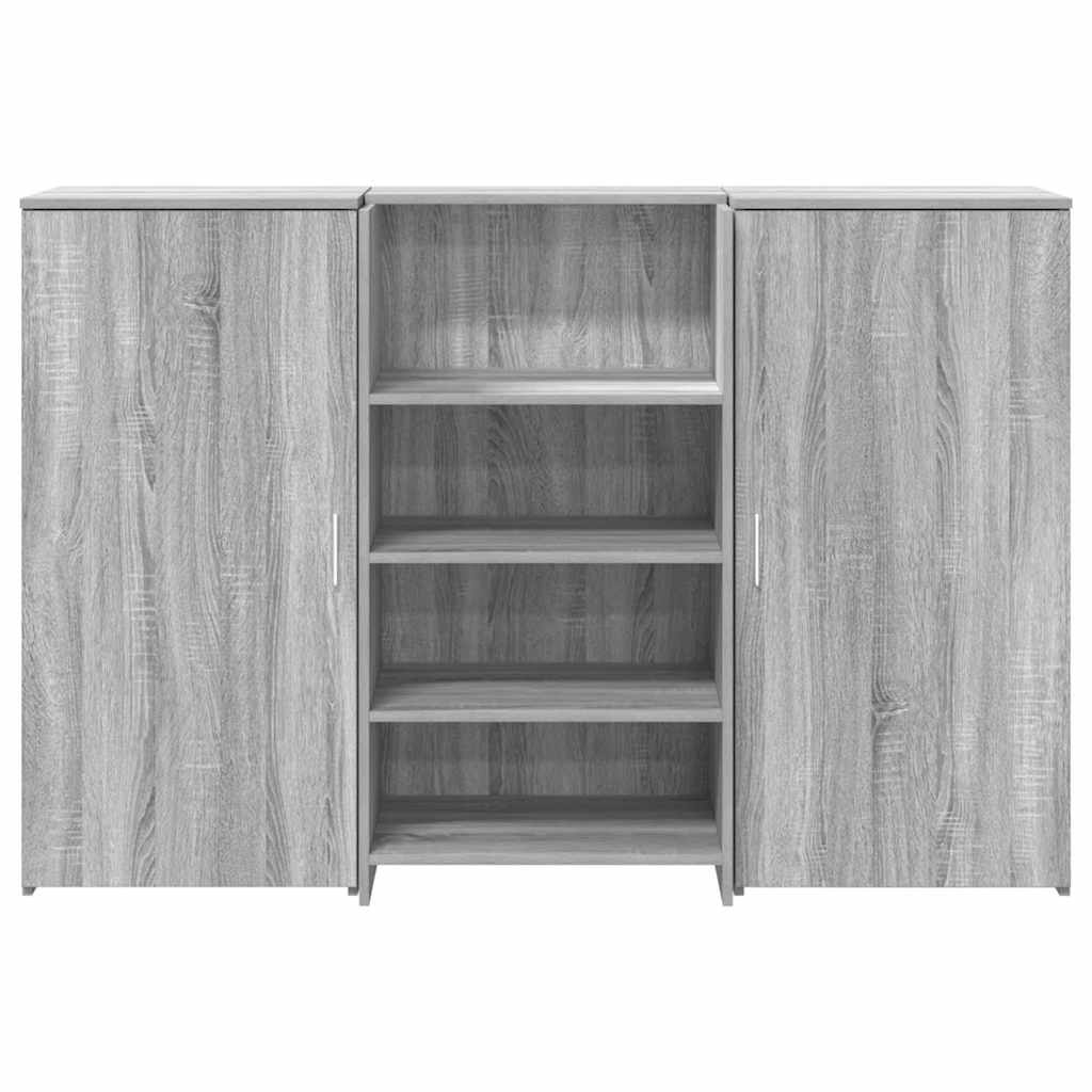 Banco Reception Grigio Sonoma 155x50x103,5 cm Legno Multistrato