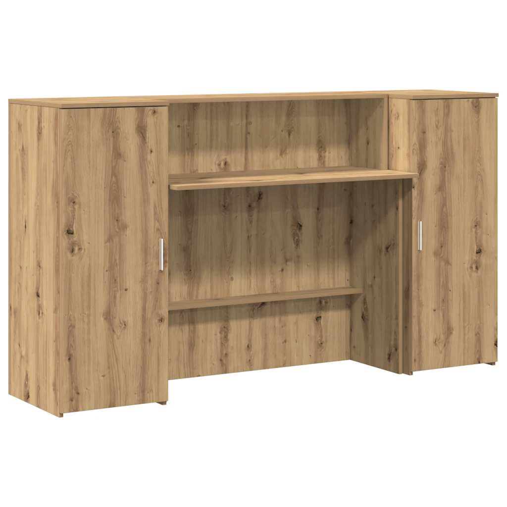 Banco Reception Rovere Artigianale 180x50x103,5cm in Truciolato
