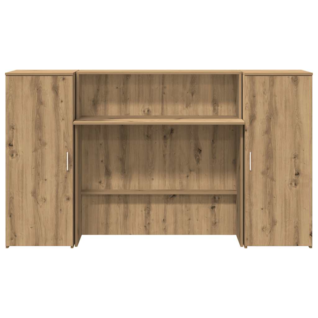 Banco Reception Rovere Artigianale 180x50x103,5cm in Truciolato