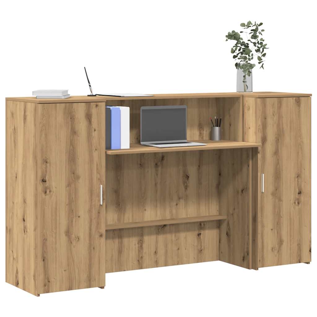 Banco Reception Rovere Artigianale 180x50x103,5cm in Truciolato