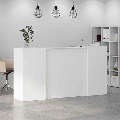 Banco Reception Bianco 200x50x103,5 cm in Legno Multistrato