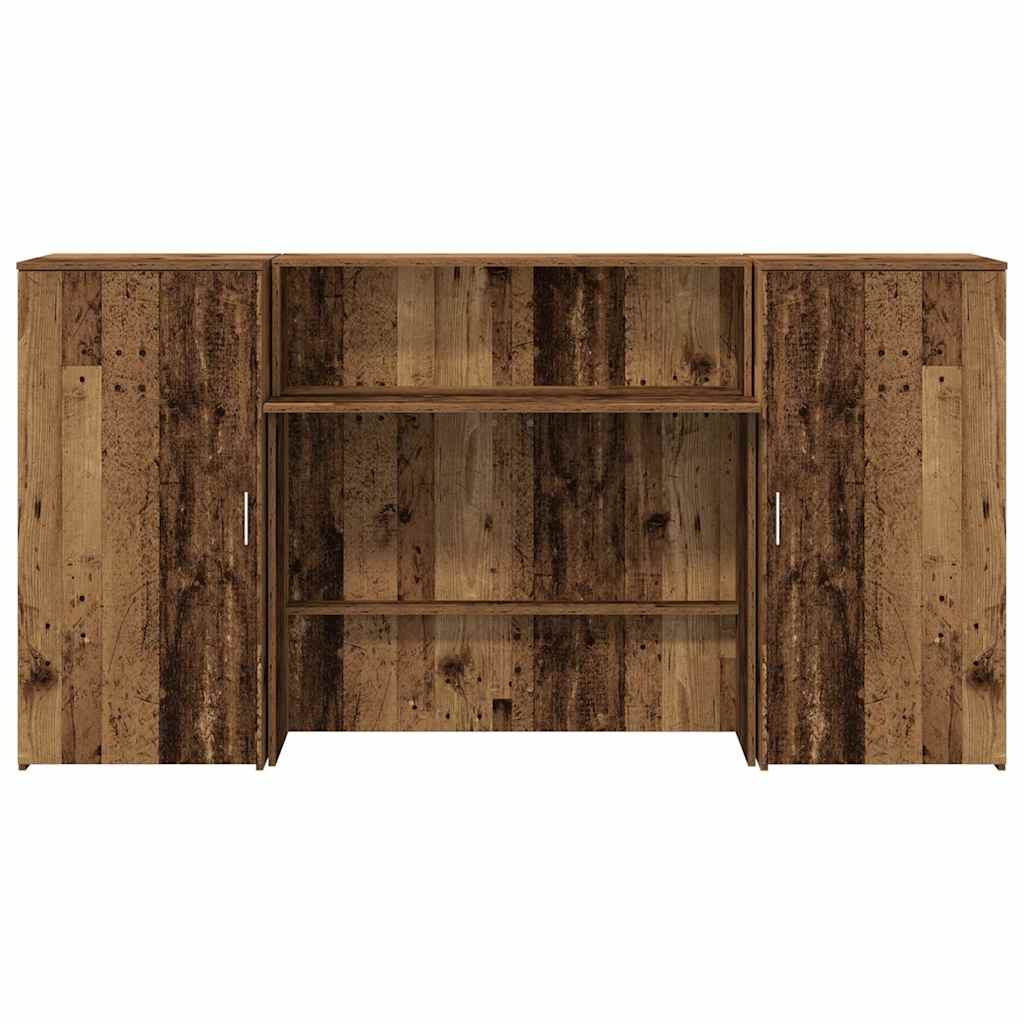 Banco Reception Legno Vecchio 200x50x103,5 cm Legno Multistrato