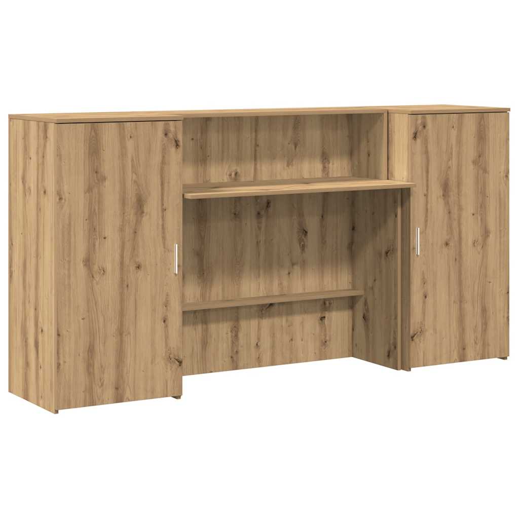 Banco Reception Rovere Artigianale 200x50x103,5cm in Truciolato