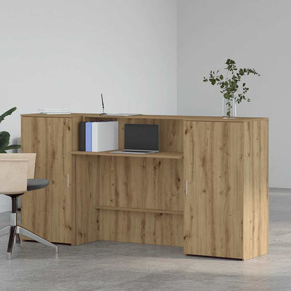 Banco Reception Rovere Artigianale 200x50x103,5cm in Truciolato