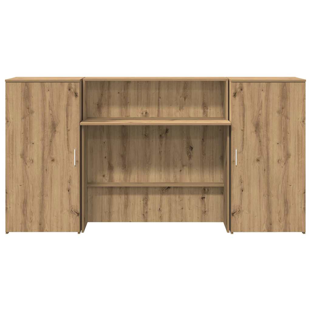Banco Reception Rovere Artigianale 200x50x103,5cm in Truciolato