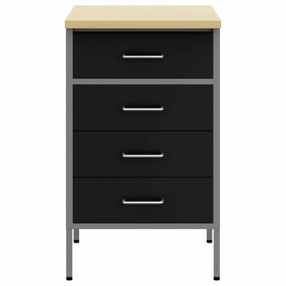 Banco da lavoro con cassetto Nero e Grigio 50 x 55 x 85 cm