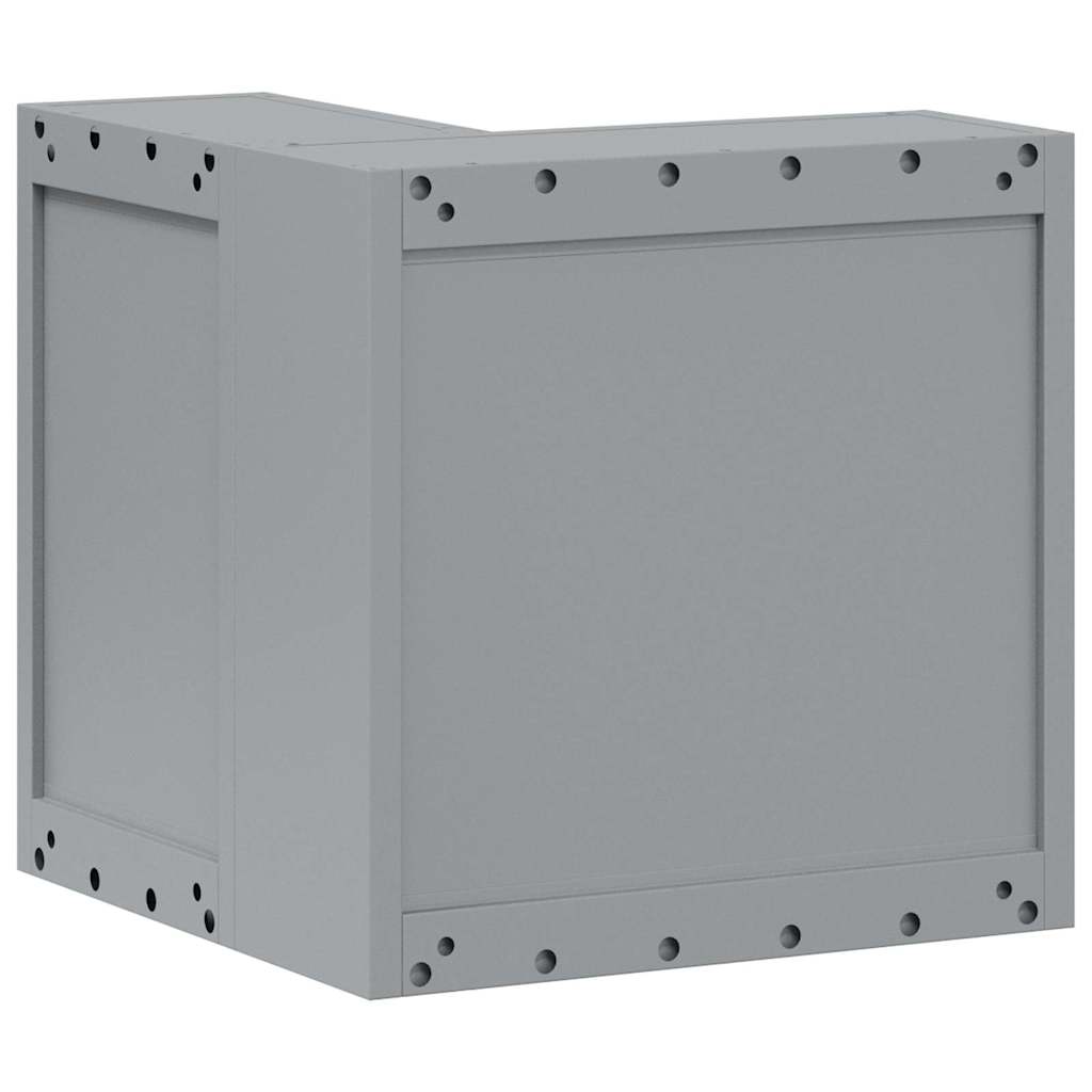Mobile per attrezzi con blocco Nero e Grigio 55 x 55 x 55 cm