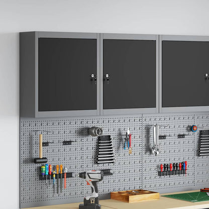 Mobile per attrezzi con blocco Nero e Grigio 50 x 20 x 55 cm