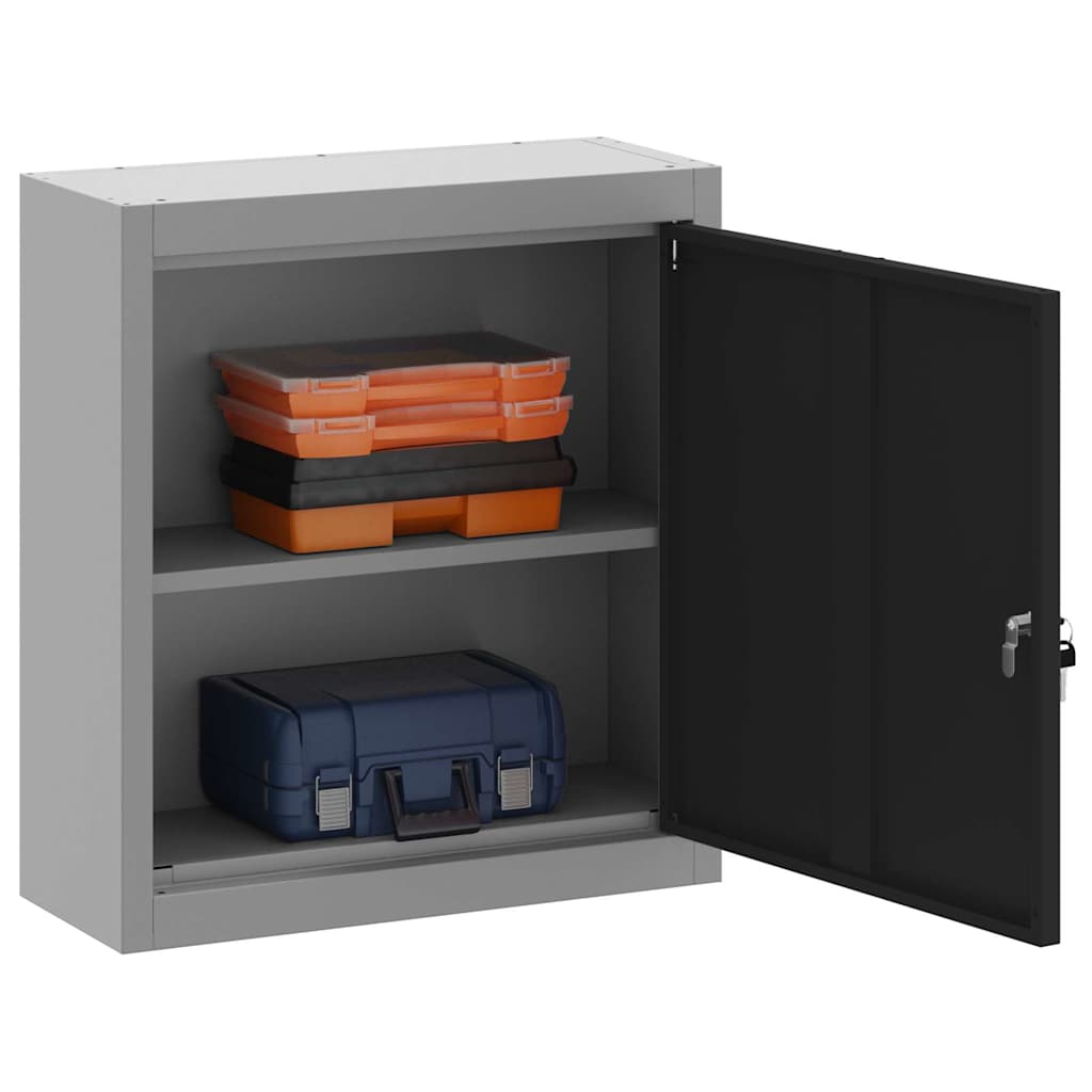 Mobile per attrezzi con blocco Nero e Grigio 50 x 20 x 55 cm