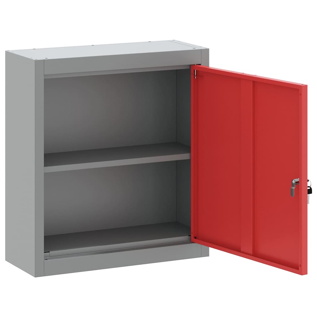 Mobile per attrezzi con blocco Rosso e Grigio 50 x 20 x 55 cm
