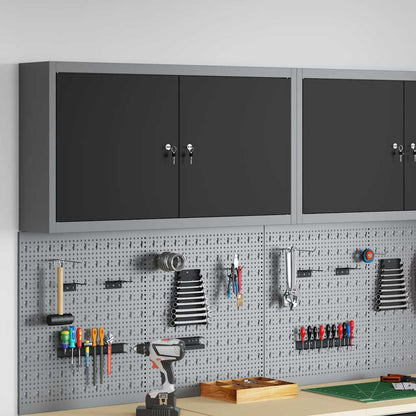 Mobile per attrezzi con blocco Nero e Grigio 50 x 20 x 55 cm