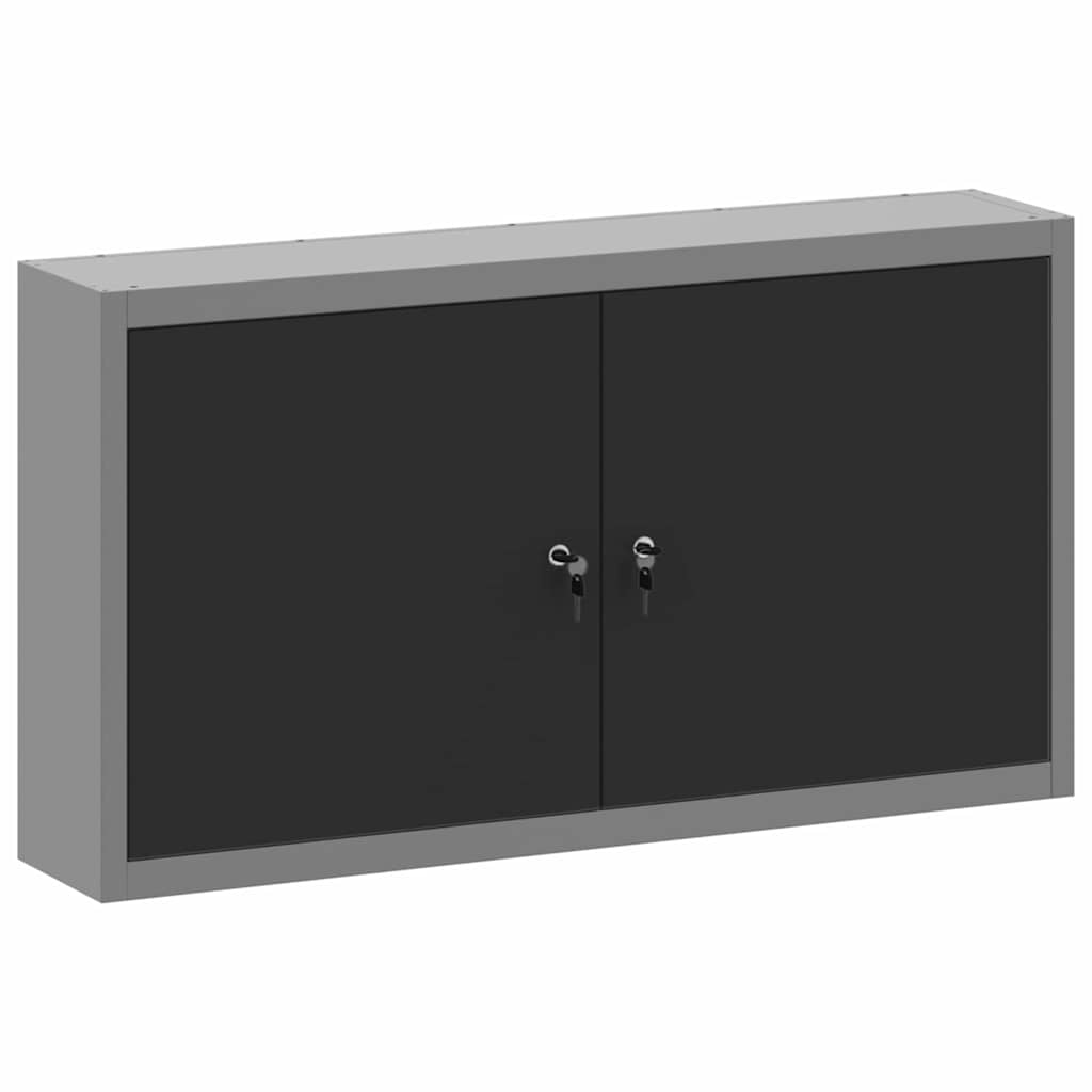 Mobile per attrezzi con blocco Nero e Grigio 50 x 20 x 55 cm