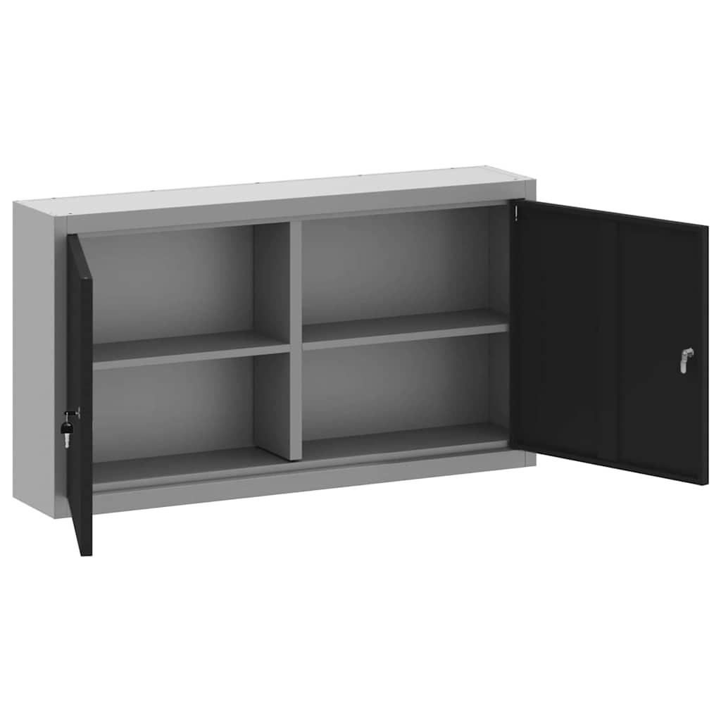 Mobile per attrezzi con blocco Nero e Grigio 50 x 20 x 55 cm