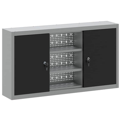 Mobile per attrezzi con blocco Nero e Grigio 50 x 20 x 55 cm
