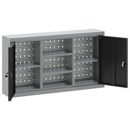 Mobile per attrezzi con blocco Nero e Grigio 50 x 20 x 55 cm