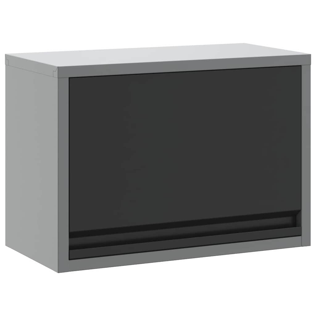 Mobile per attrezzi Nero e Grigio 50 x 25 x 35 cm