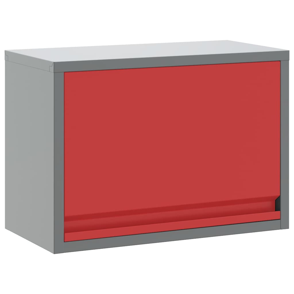 Mobile per attrezzi Rosso e Grigio 50 x 25 x 35 cm