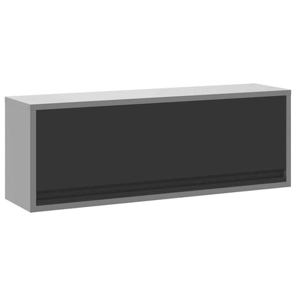 Mobile per attrezzi Nero e Grigio 100 x 25 x 35 cm