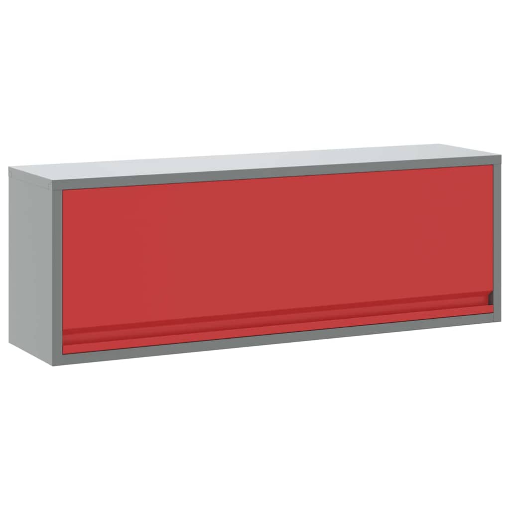 Mobile per attrezzi Rosso e Grigio 100 x 25 x 35 cm