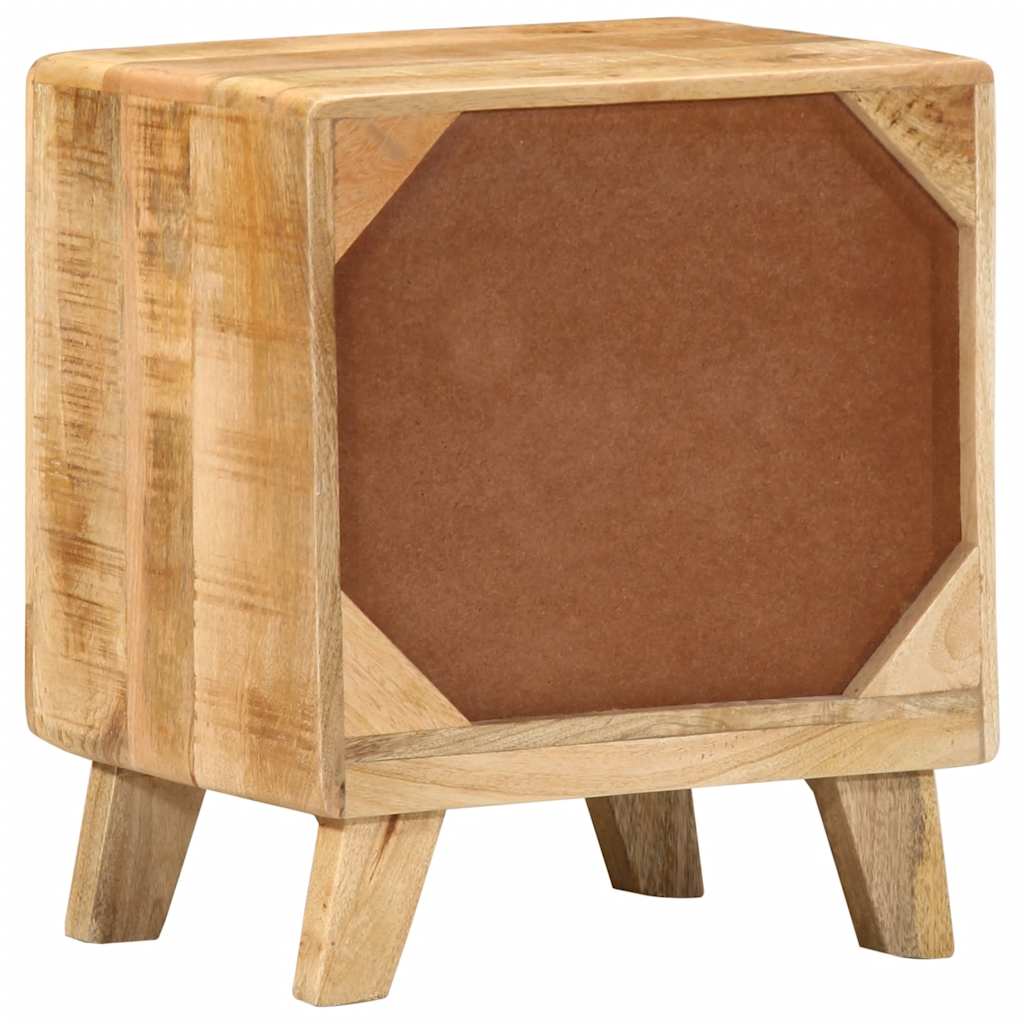 Comodino 40x32x46 cm in Legno Massello di Mango Grezzo