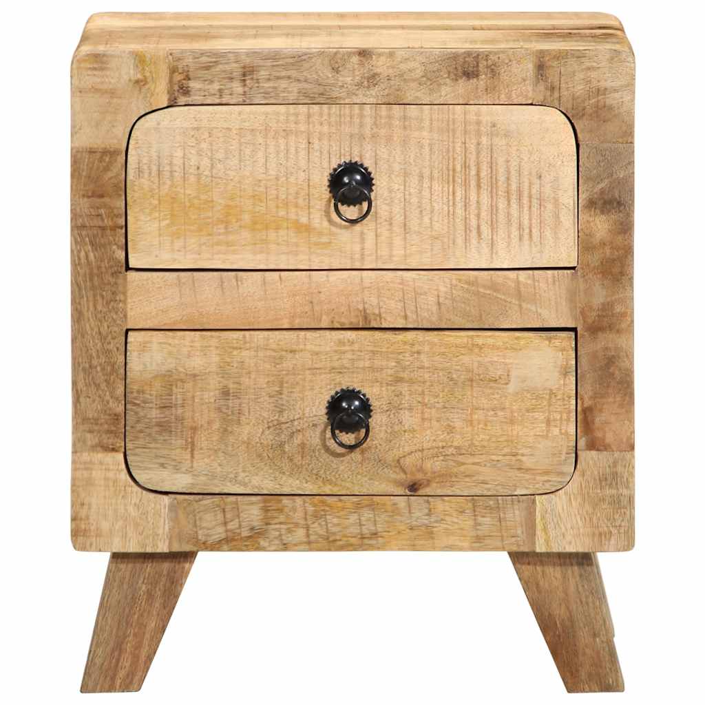 Comodino 40x32x46 cm in Legno Massello di Mango Grezzo