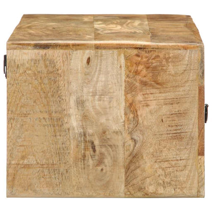 Mobile TV a Parete 100x32x25 cm Legno Grezzo Massello di Mango