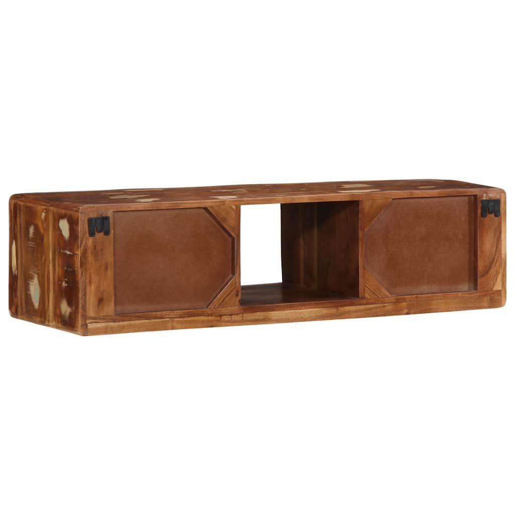 Mobile TV a Parete 100x32x25 cm in Legno Massello di Recupero