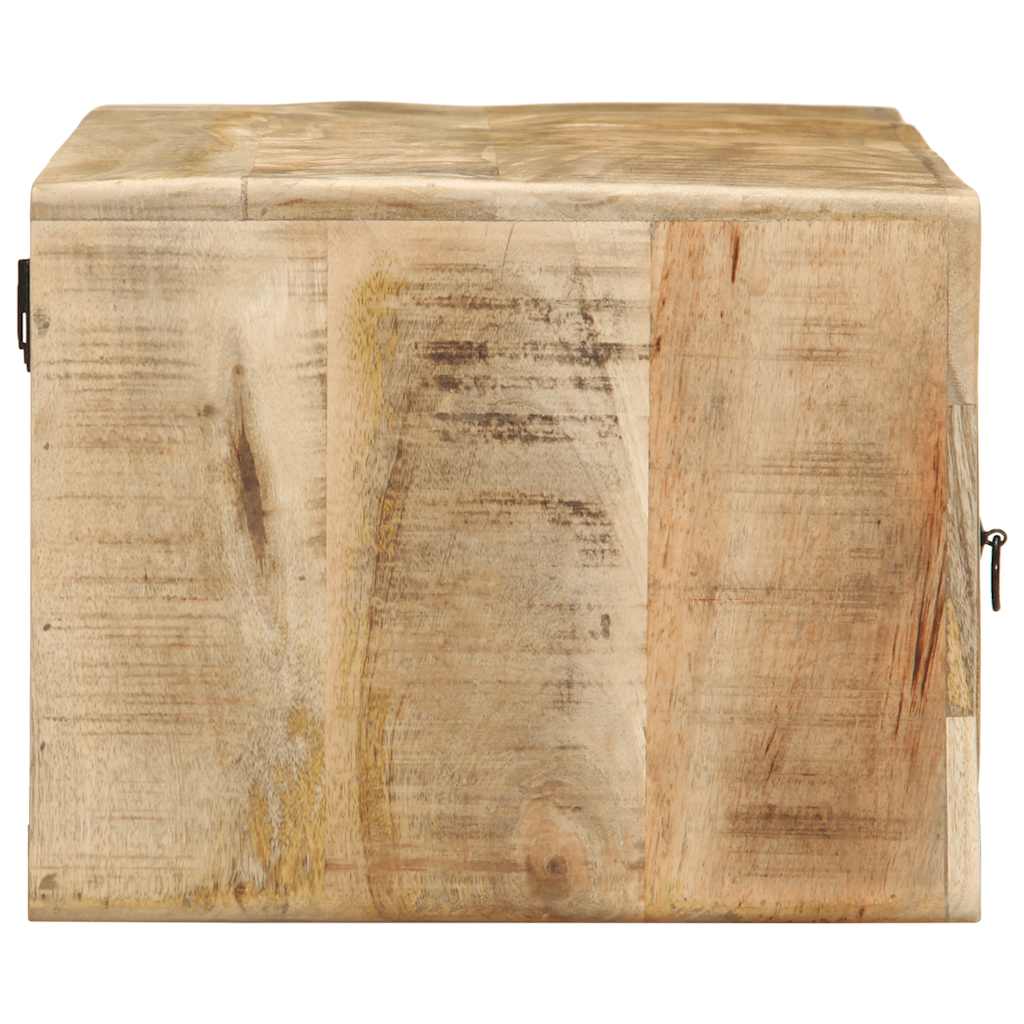Mobile TV a Parete 100x32x25 cm Legno Grezzo Massello di Mango