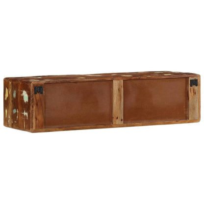 Mobile TV a Parete 100x32x25 cm in Legno Massello di Recupero