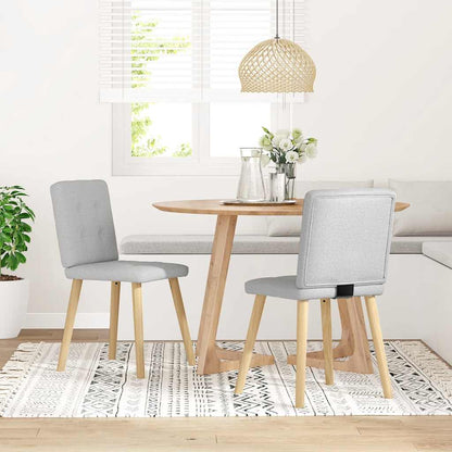 Sedie da Pranzo 2 pz Grigio Nuvola in Tessuto