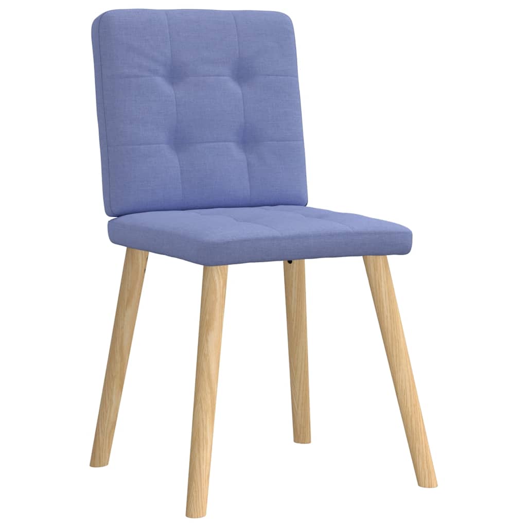 Sedie da Pranzo 2 pz Blu Jeans in Tessuto