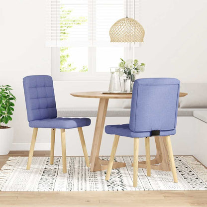 Sedie da Pranzo 2 pz Blu Jeans in Tessuto